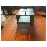 Grey File Cabinet With One Chair