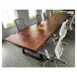 16ï¿½ x 3ï¿½ 4ï¿½ x 2ï¿½ 6ï¿½ Live Edge Wood table with (10)