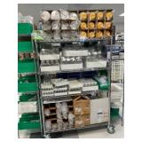 Wire Shelving Unit with Contents