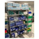 Wire Shelving Unit with Contents