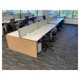 Haworth 8 Persons Office Workstation Desk Set