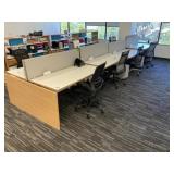 Haworth 8 Persons Office Workstation Desk Set