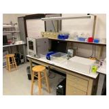 Lab Desk, PC, Oven, Ultrasonic Cleaner