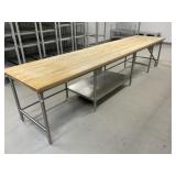 Butcher Block Top Table