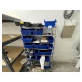 Wire Shelving Unit with Contents