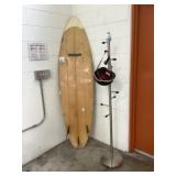 Progressive Surf Board with Halmet & coat Rack