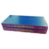 Lot of 2 NetGear FS726T ProSafe 24 Port 10/100 Sma