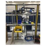 Wire Shelving Unit with Contents