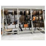 Global Industrial Wire Reel Rack with Contents