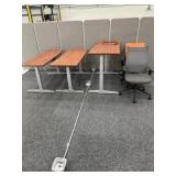 Adjustable Height Desk & Chairs
