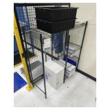 Wire Shelving Rack with Contents