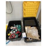 Plastic Bins with Contents