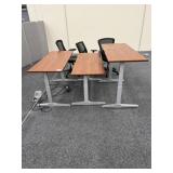 Adjustable Height Desk & Chairs