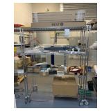 Uline Mobile Wire Shelving Unit with Contents