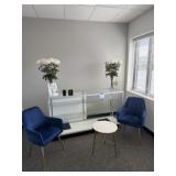 Glass Display Case with Chairs and Table