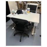 Adjustable Height Desk & Herman Miller Chair