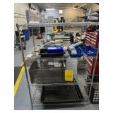 Wire Shelving Unit with Contents