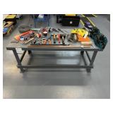 Durham Heavy-Duty Steel Workbench with Contents