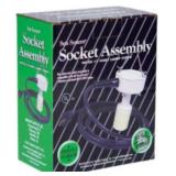 Sun System Socket Assembly w/ 15 ft. lamp cord, Gr