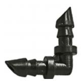 Grow1 Barbed Elbow Connectors 1/4", bag of 10, 1/4