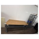 Work Bench and Shelf With Contents Included