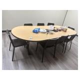 Kitchen Table With Eigth Kitchen Chairs