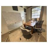 Conference Table, With Office Chair, Whiteboard