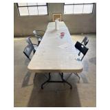 Glass Table, Folding Chairs, Folding Table, Sofa