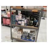 Rolling Rack with Safety Glasses, Nitrile Gloves,