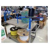 Cart with wire reel with wire Measurer, feet Inche