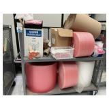 Rolling Rack with Packaging Supplies