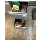 File Cabinet with Drill Bits and Accessories
