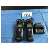 2ZOOM H1n HANDY RECORDERS, QTY 2 AND TASCAM RECORD