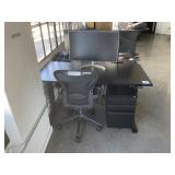 Adjustable Height Desk, Herman Miller Chair, LG Mo