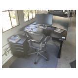 Adjustable Height Desk, Herman Miller Chair & Acer