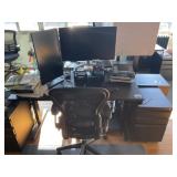 Adjustable Height Desk, Herman Miller Chair & Moni