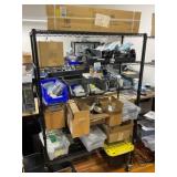 Rolling Wire Rack with Contents