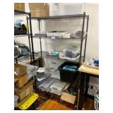Rolling Wire Rack with Contents
