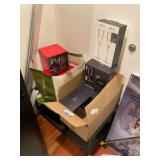 Assorted Glasses & Rolling Table