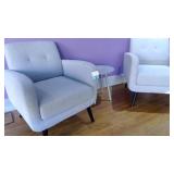 LIVING ROOM CHAIRS, LIGHT COLOR, QTY: 2