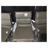 Lot of 6 Office Chairs, Grey Color and Metal Frame