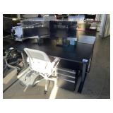 Adjustable Height Desk, Office Chair & Acer Monito