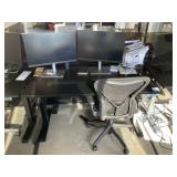 Adjustable Height Desk, Herman Miller Chair & Acer