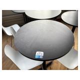 ROUND TALL CAFETERIA TABLES, 41ï¿½, QTY: 4; (4) WHIT
