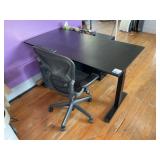 Adjustable Height Desk & Herman Miller Chair (No C