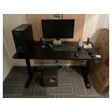Adjustable Height Desk w/ Contents