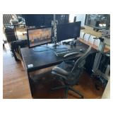 Desk, Herman Miller Chair & Monitors