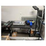 Adjustable Heigh Desk with Contents
