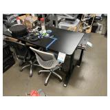 Adjustable Height Desk with Contents