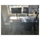 Adjustable Height Desk, Herman Miller Chair & Dell